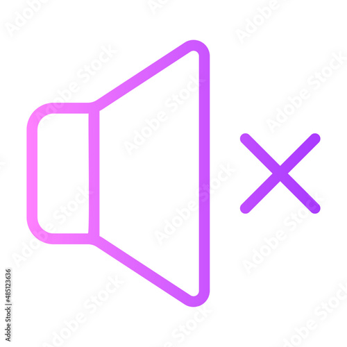mute gradient icon