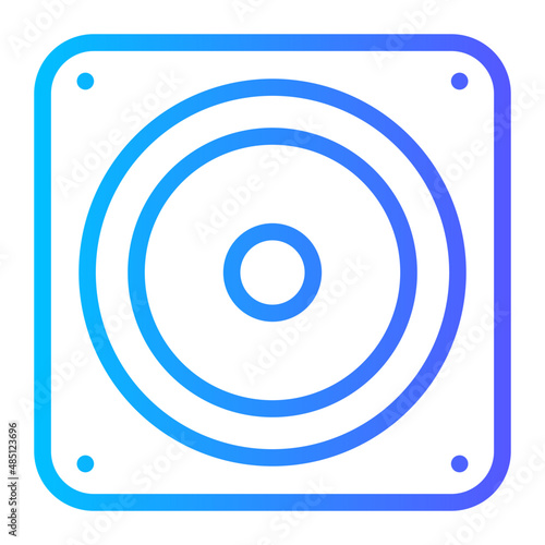 subwoofer gradient icon