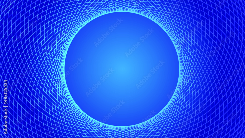 Blue background with intersecting circles