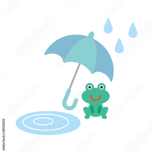 カエルと雨