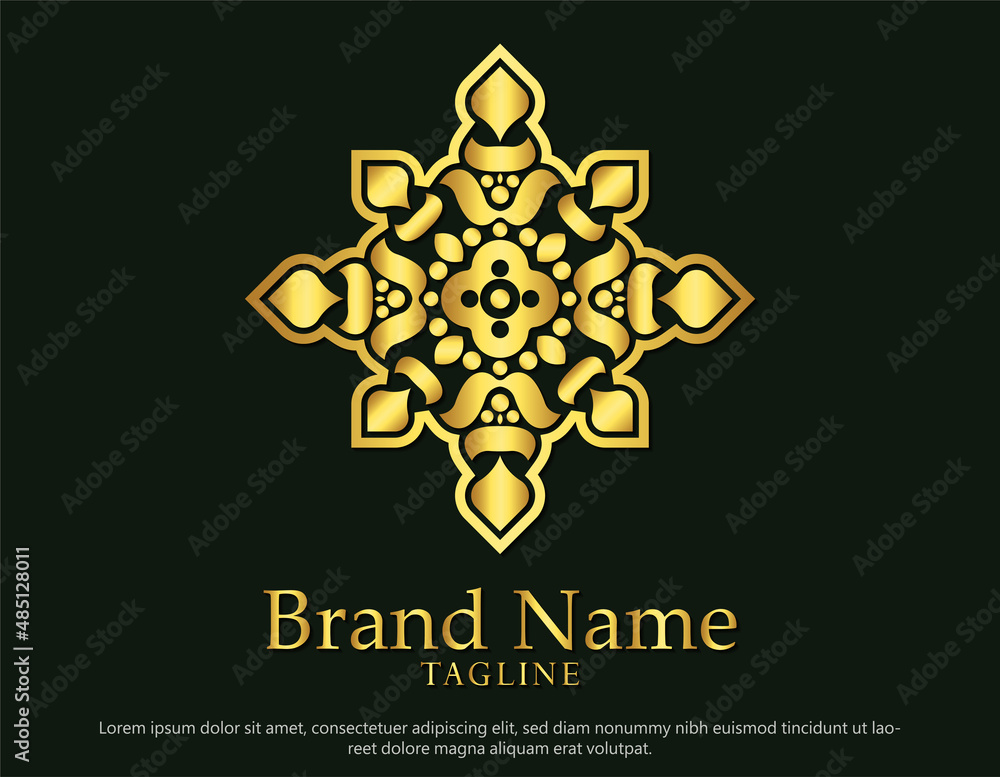 luxury ornament style line art logo luxury ornament style line art logo