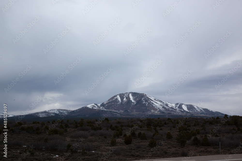 Wester mountain with snow