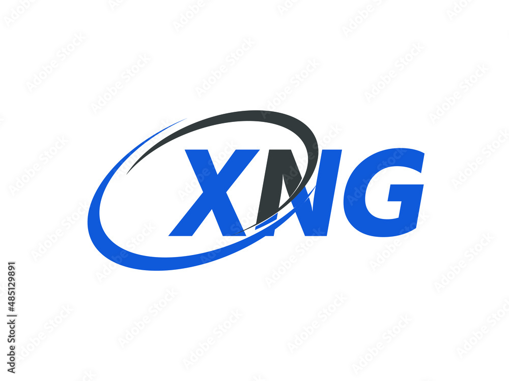 XNG letter creative modern elegant swoosh logo design XNG letter creative modern elegant swoosh logo design