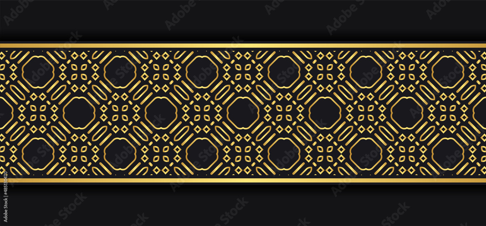 Elegant golden ornamental border template Elegant golden ornamental border template