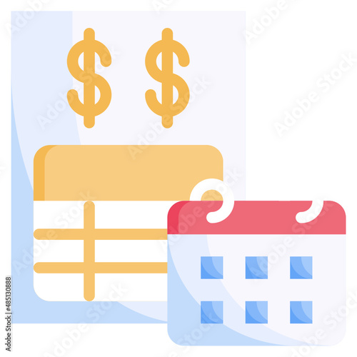 BILL flat icon,linear,outline,graphic,illustration