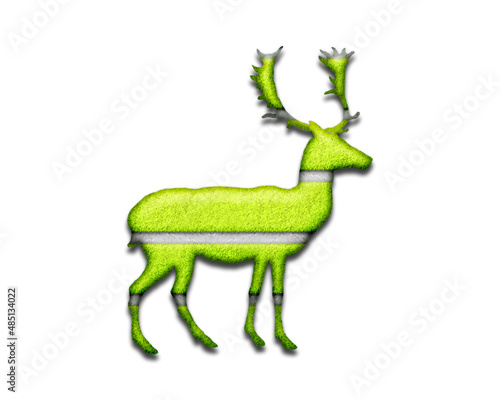 Reindeer Deer symbol tennis Cricket ball Icon optic yellow Logo illustration