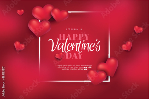 Obraz na plátně valentine day background design vector illustration
