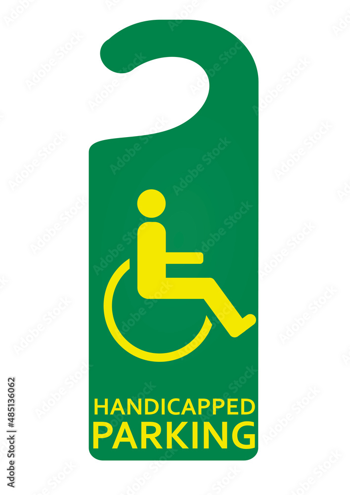 Handicapped parking sign. vector illustration Handicapped parking sign. vector illustration