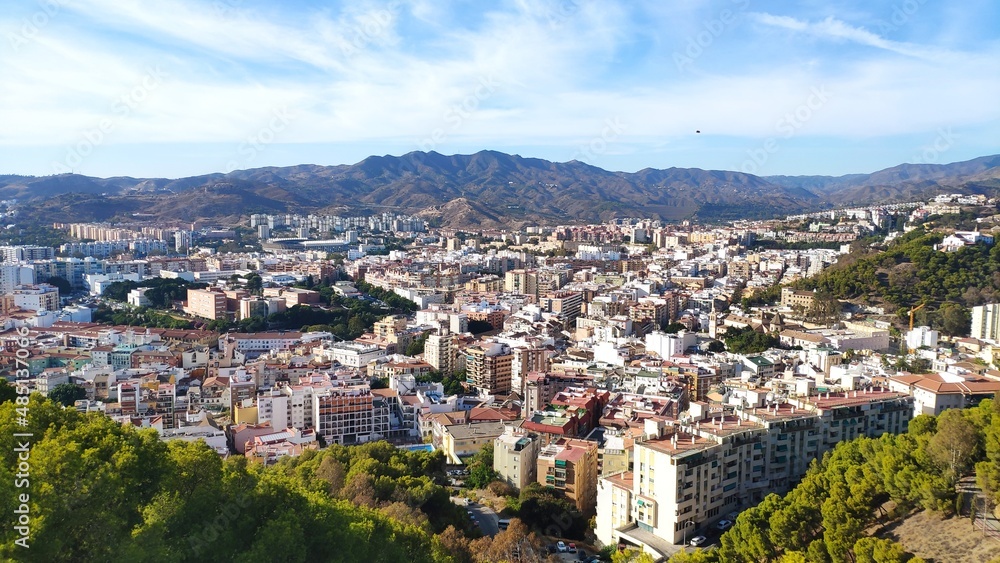 Malaga city view