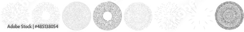 Radial, radiating circular, concentric lines vector element