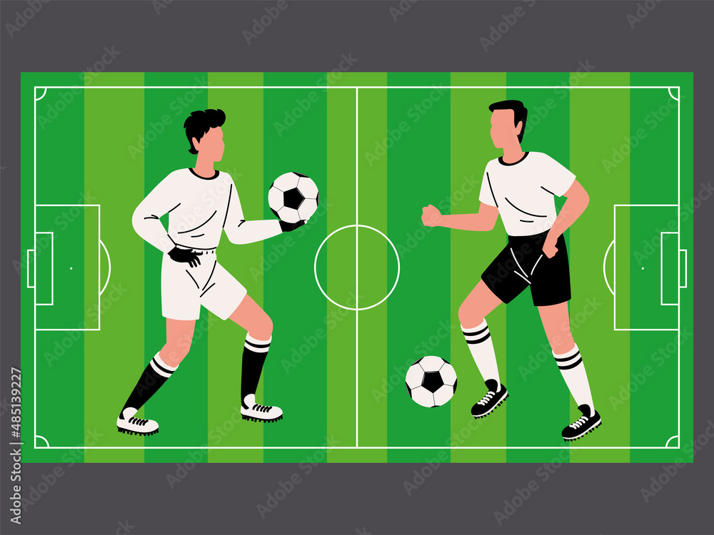 Fototapeta premium soccer players tournament