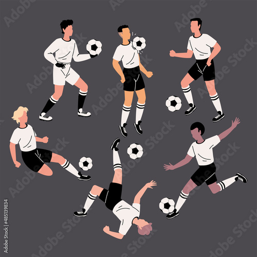 set of players soccer