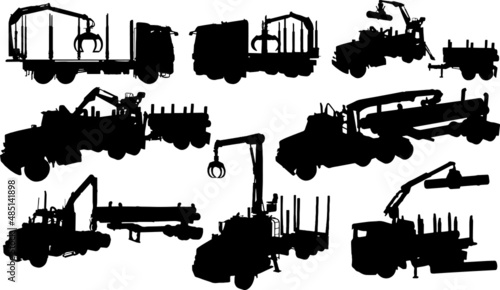 Logging Truck Silhouettes Logging Truck SVG EPS PNG