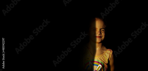 girl with the sun on her face