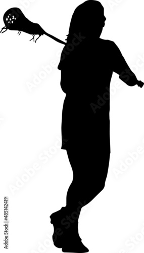 Woman Lacrosse Silhouettes Woman Lacrosse SVG EPS PNG