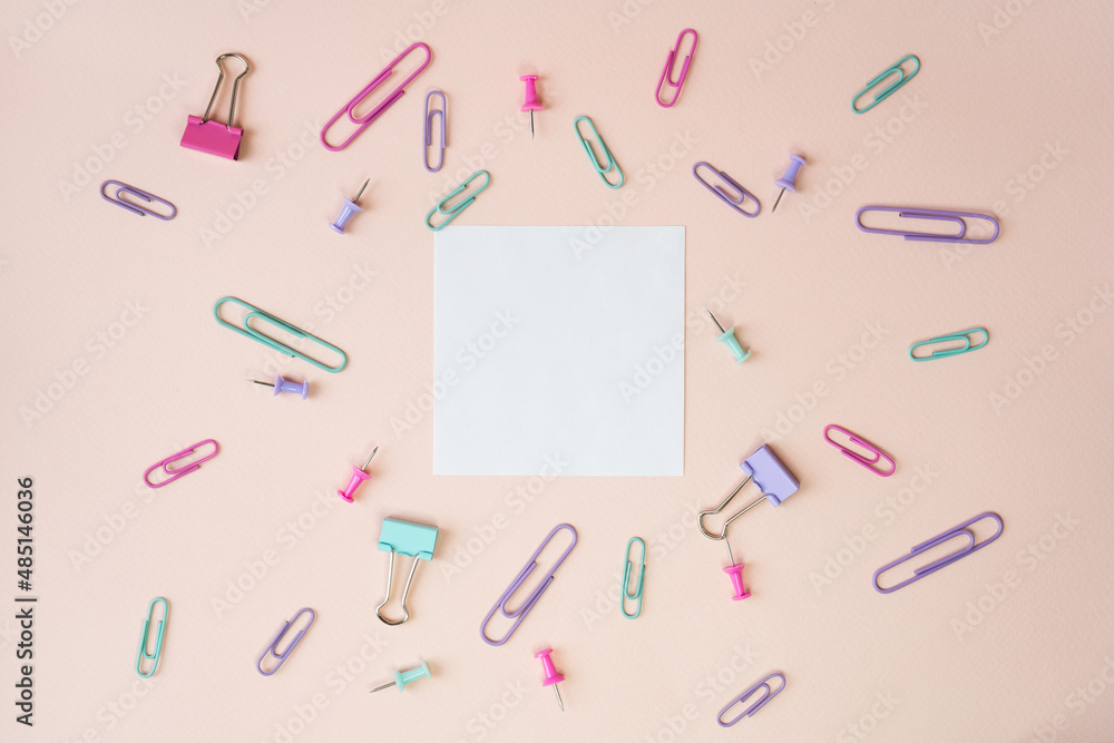 paper sheet for writing and paper clips paper sheet for writing and paper clips