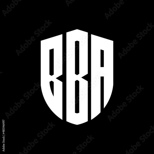 BBA letter logo design. BBA modern letter logo with black background. BBA creative  letter logo. simple and modern letter logo. vector logo modern alphabet font overlap style. Initial letters BBA 