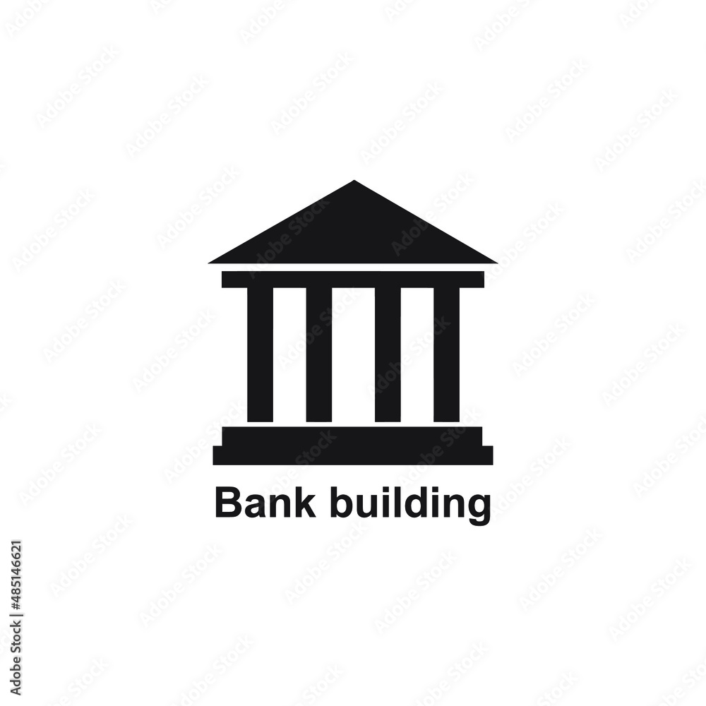 simple bank building icon template