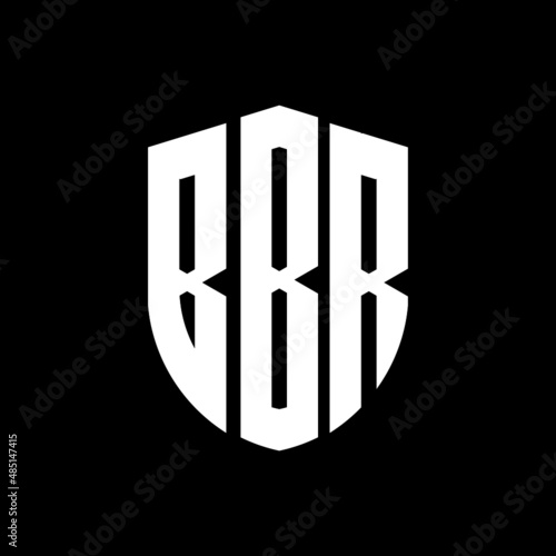 BBR letter logo design. BBR modern letter logo with black background. BBR creative  letter logo. simple and modern letter logo. vector logo modern alphabet font overlap style. Initial letters BBR  photo