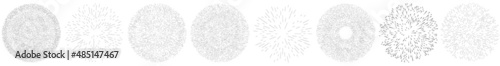 Radial, radiating circular, concentric lines vector element