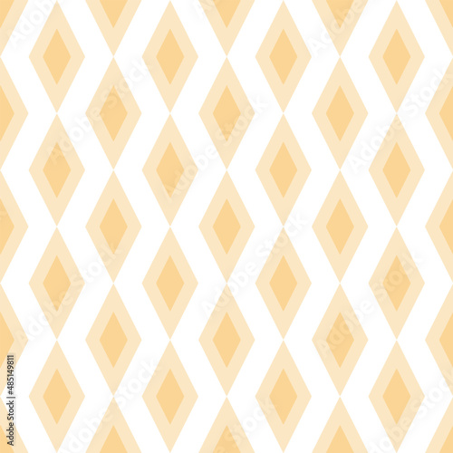 Yellow overlapping rhombus, diamond shapes, transparent background. Spring and easter feeling. Seamless repeat pattern. Texture for invitation, greeting cards, montage, scrapbooking or banners. © Anna