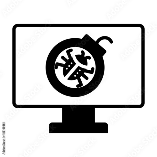 Cyber attack icon vector illustration