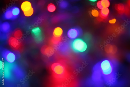 Bokeh light generated from christmas lights.