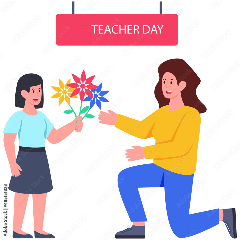 An illustration design of teacher day