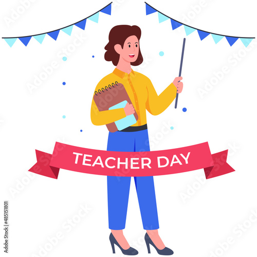 An illustration design of teacher day celebration