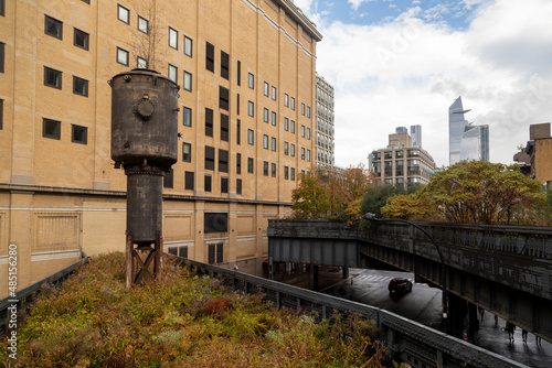 old water tank, seen in New York city