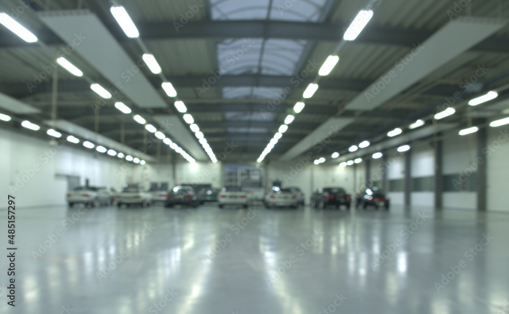 Fototapeta premium Car salon as blurry background