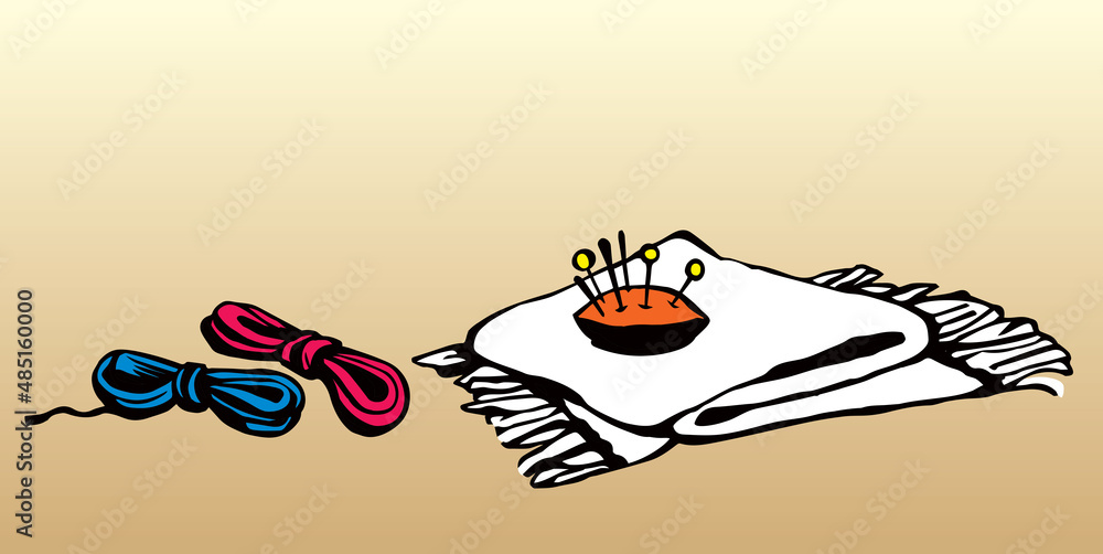 Sewing and embroidery needles. Vector drawing Sewing and embroidery needles. Vector drawing