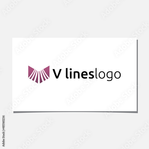 V LINES LOGO DESIGN VECTOR. photo