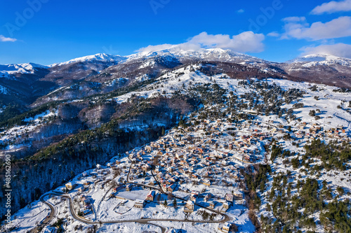 Smixi village, Vasilitsa mountain, Grevena, West Macedonia, Greece.