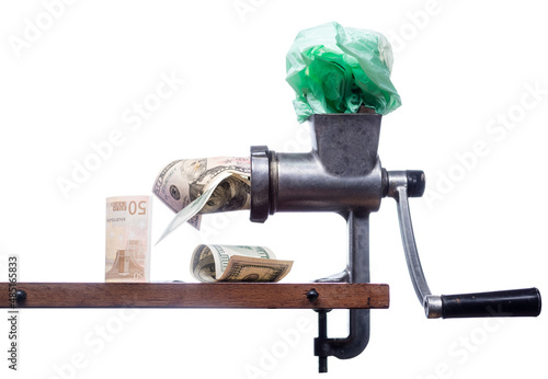 Waste recycling. Recycling of plastic and cellophane. Recycling.