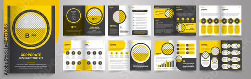 Company Profile Design, Brochure Design, lookbook Design, Magazine Design, catalog Design, new Clean And Simple 16 Page Brochure Template Layout,corporate Theme 16 Pages Company Profile Design,	