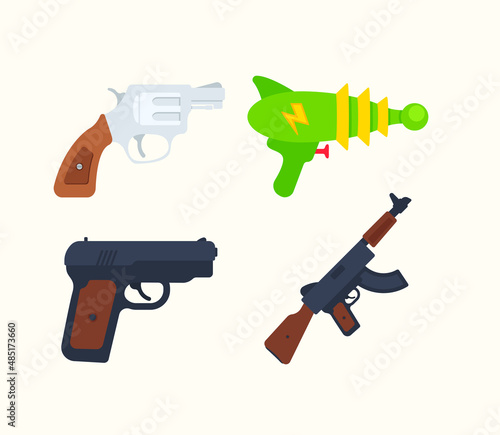 Weapon emoji vector illustration set. Weapon icon set