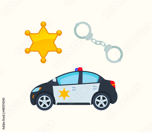 Police emoji vector illustration set. Law icon set