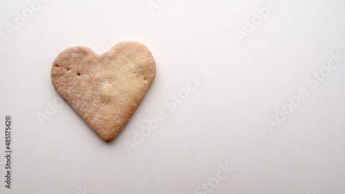 Ruddy warm cookies on a white background for valentine s day