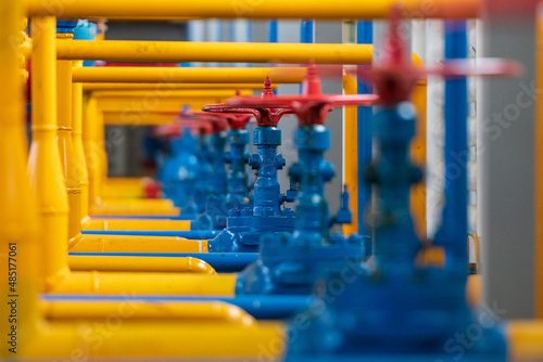 gas valves at the factory
