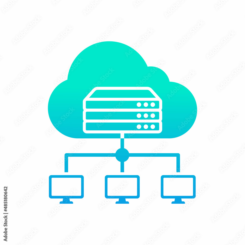 Cloud icon design. Hosting concept. Gradient. Vector. Cloud icon design. Hosting concept. Gradient. Vector.