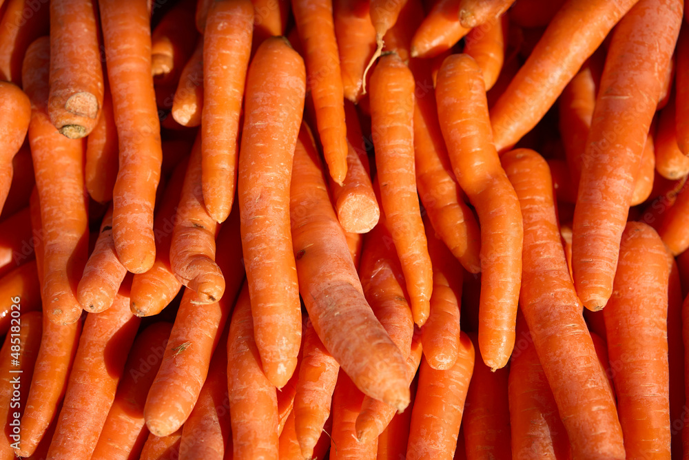 Full Frame Shot Of Carrots At Market Stall Full Frame Shot Of Carrots At Market Stall