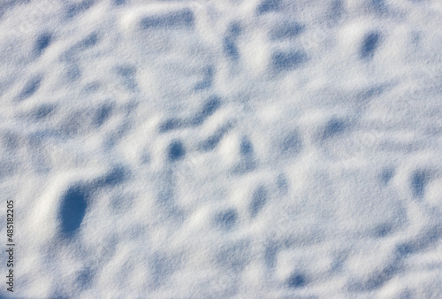 Photography The surface of an unevenness layer of snow