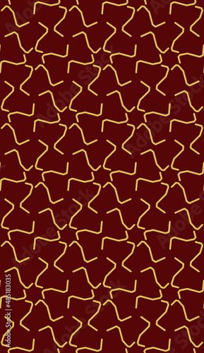 Holiday wrapiing paper seamless pattern red and gold christmas