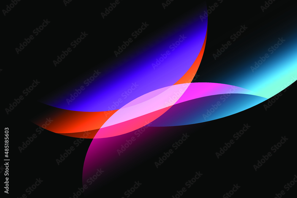 Fototapeta premium Abstract colorful neon background. Space background. Futuristic technology element. Multicolor digital background with particles.