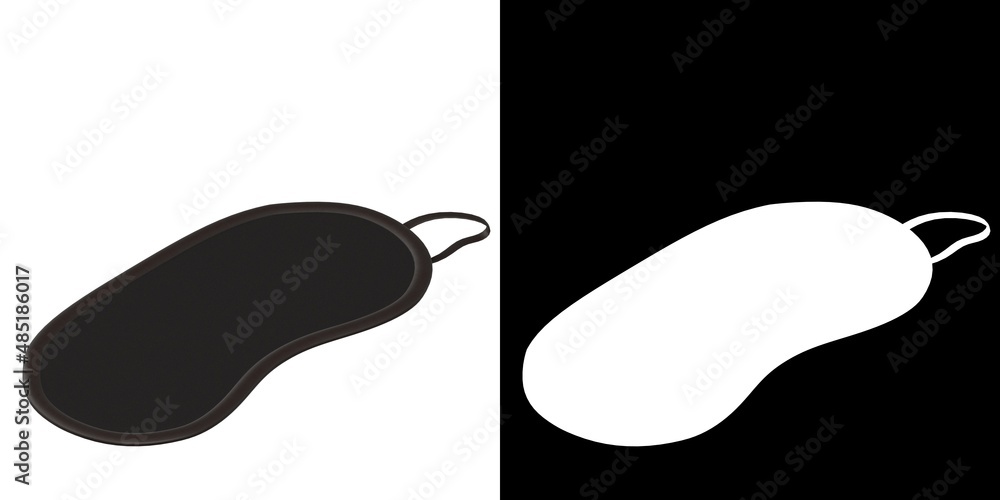3D rendering illustration of a sleep mask