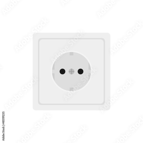 Power socket icon. Electrical outlet. Vector illustration.