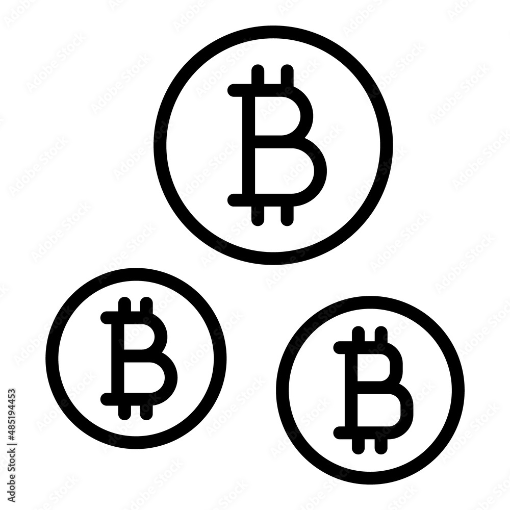 Bitcoin Flat Icon Isolated On White Background Bitcoin Flat Icon Isolated On White Background