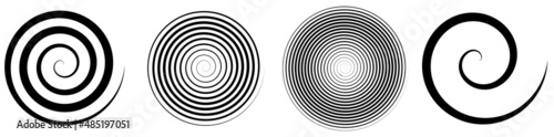 Archimedean spiral. Swirl, twirl, whirl design element