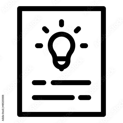 Idea Document Flat Icon Isolated On White Background